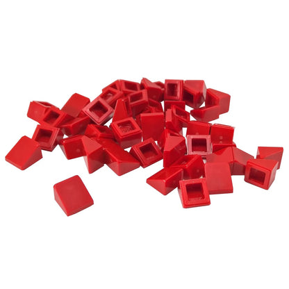 LEGO® slope 30 degree 1 x 1 x 2/3 piece, small angled surface for fine detailing and shaping, red color
