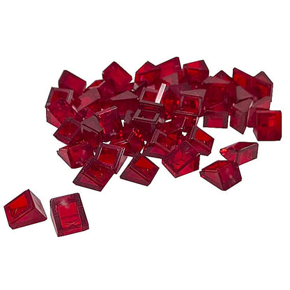LEGO® slope 30 degree 1 x 1 x 2/3 piece, small angled surface for fine detailing and shaping, trans-red color
