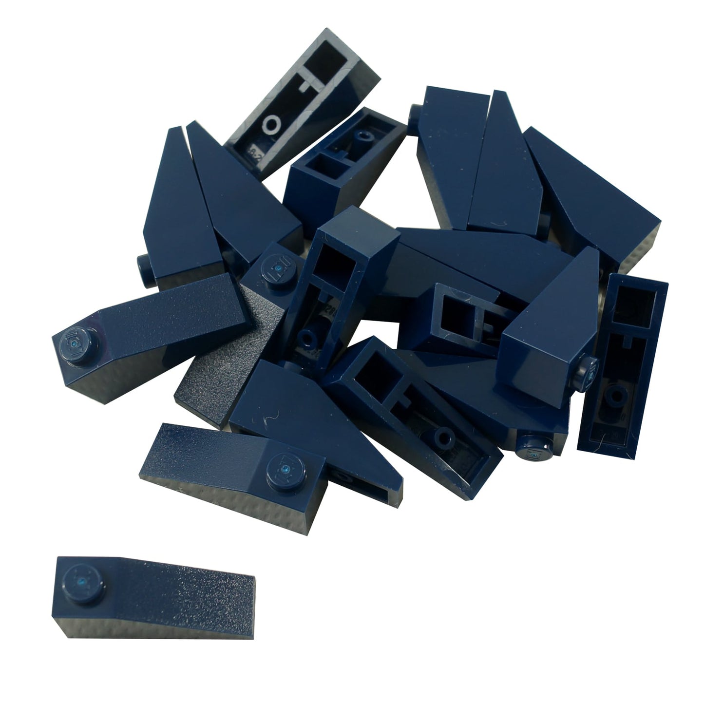 LEGO® Slope 33 3 x 1 in dark blue, a narrow angled slope piece used for rooflines and smooth transitions.
