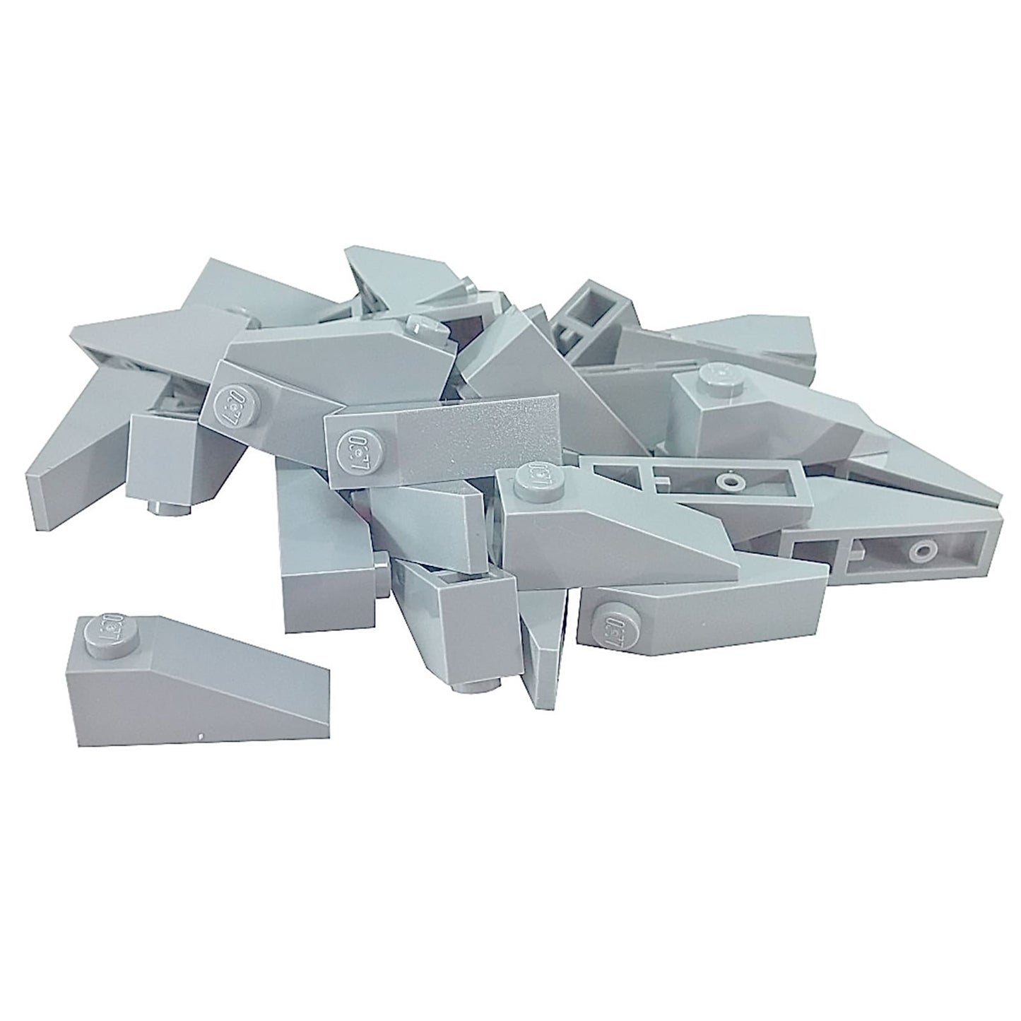 LEGO® Slope 33 3 x 1 in light bluish gray, a narrow angled slope piece used for rooflines and smooth transitions.
