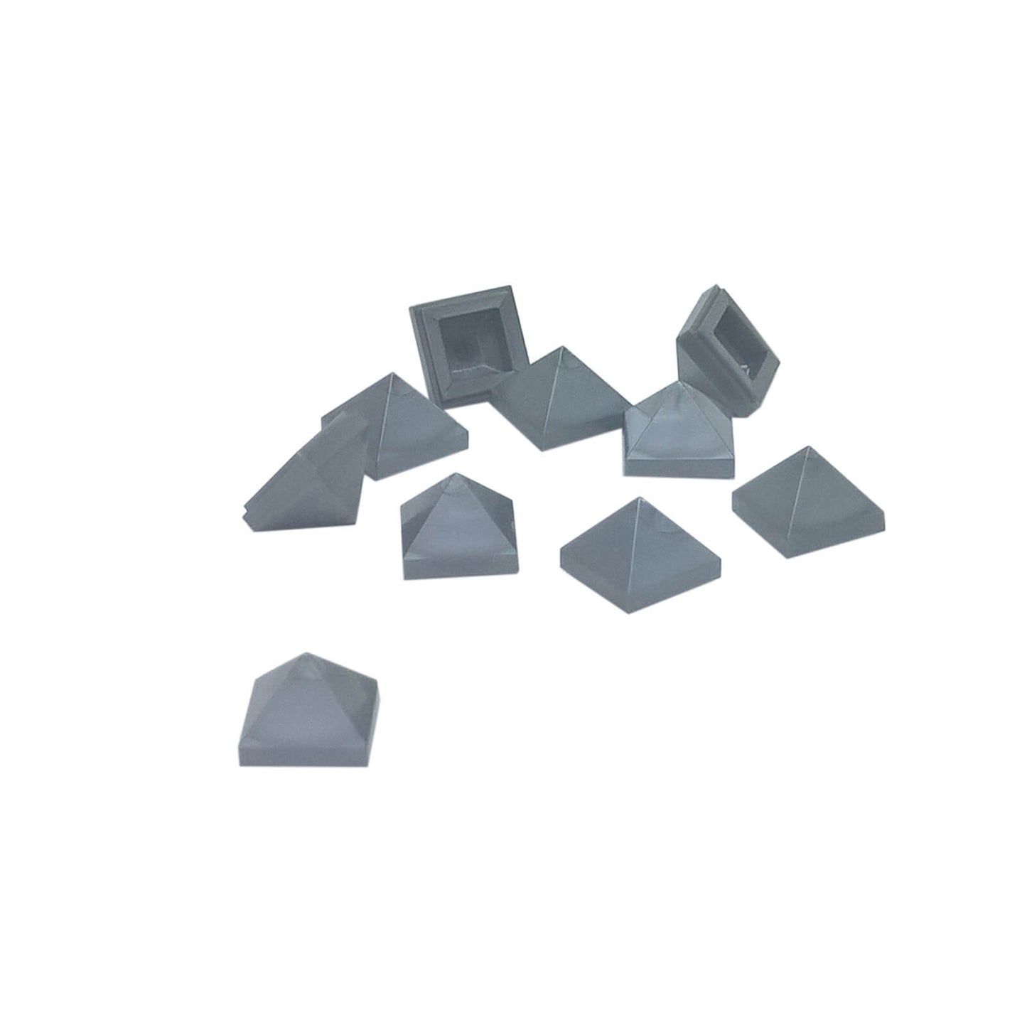 LEGO slope 45 1x1 quadruple convex pyramid part 22388 flat silver