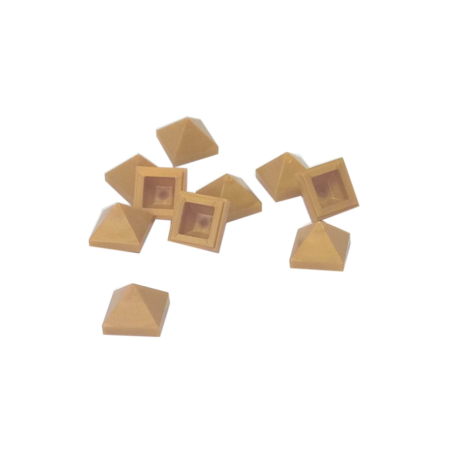 LEGO slope 45 1x1 quadruple convex pyramid part 22388 pearl gold