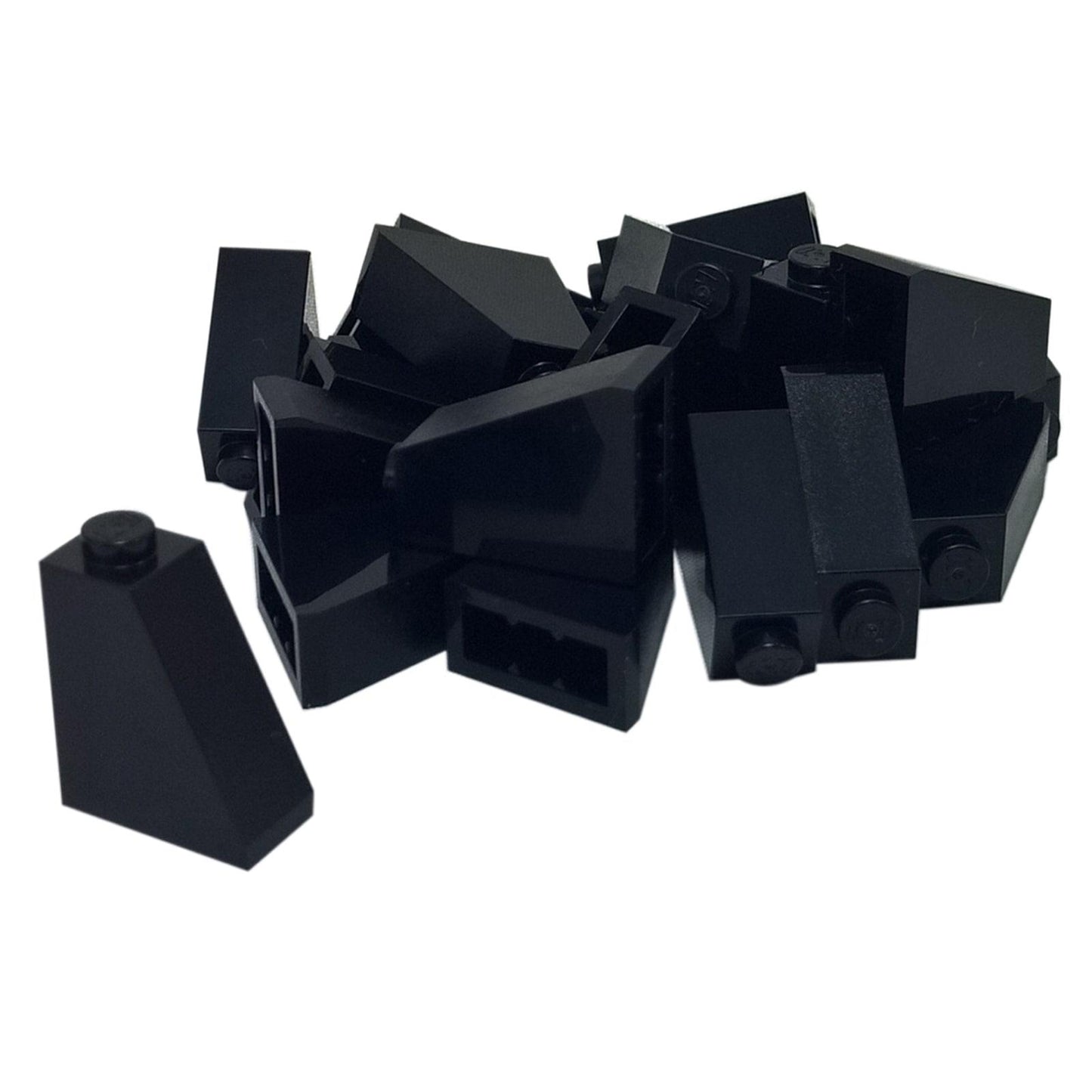 LEGO® slope 65 degree 2 x 1 x 2 piece, steep angled element for sharp shaping and compact builds, black color
