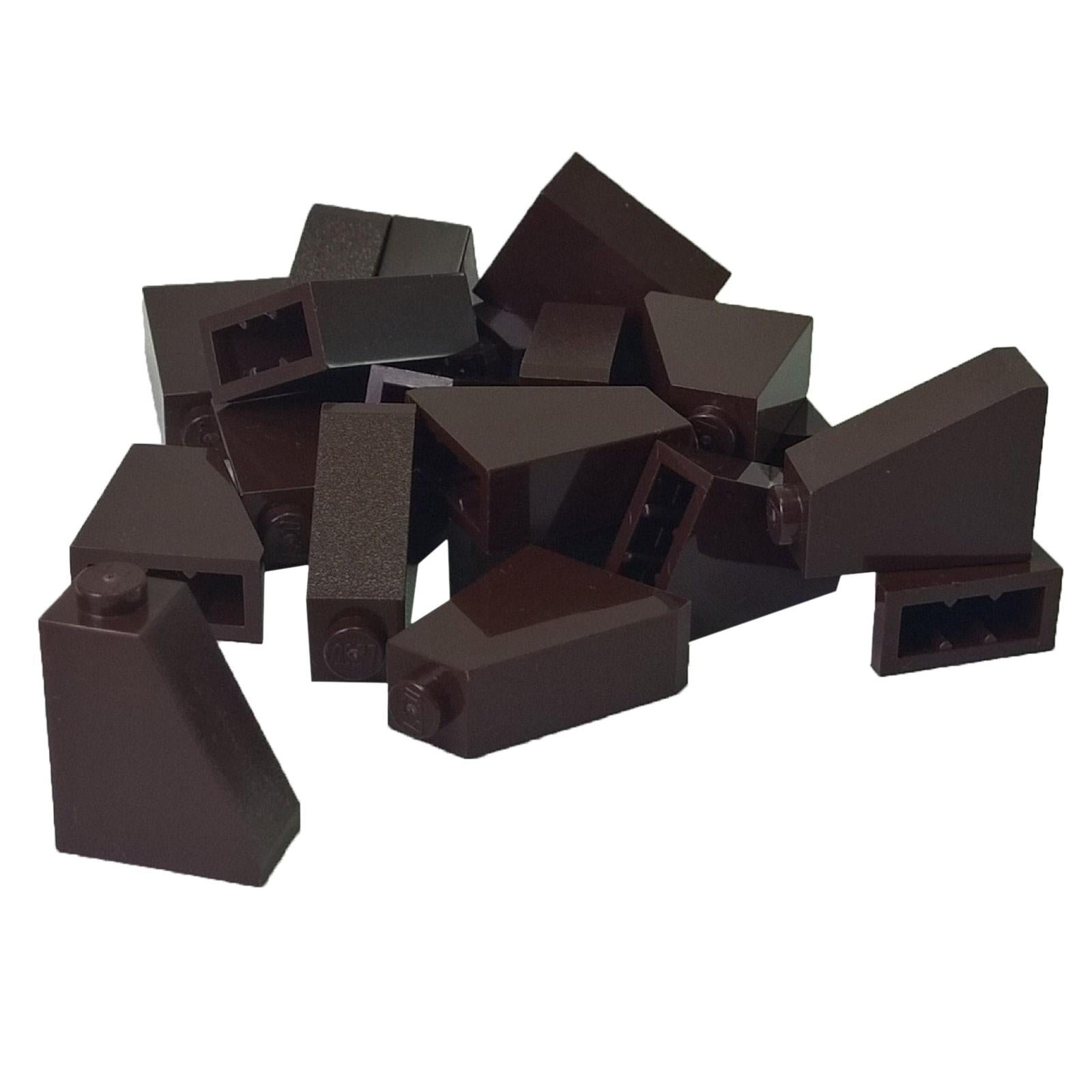 LEGO® slope 65 degree 2 x 1 x 2 piece, steep angled element for sharp shaping and compact builds, dark brown color
