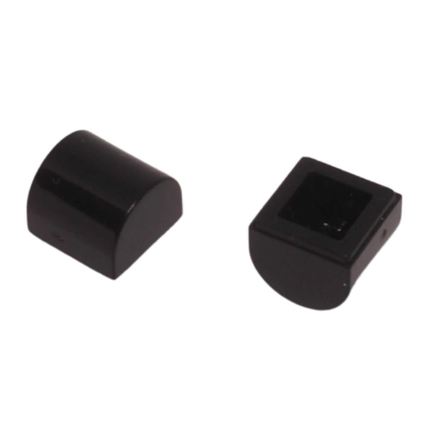 LEGO® curved slope 1 x 1 x 2/3 double curve element, smooth rounded surface for detailing and shaping, black color

