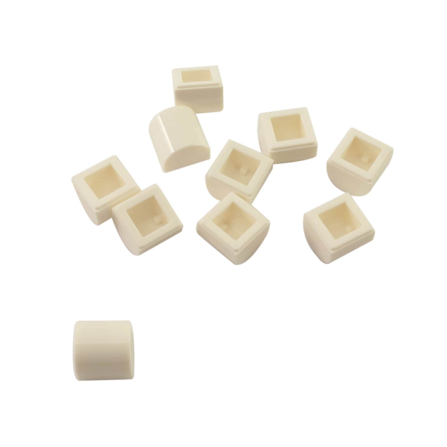 LEGO® élément de pente courbe 1 x 1 x 2/3 double courbe, surface lisse et arrondie pour le détail et la mise en forme, couleur blanche

