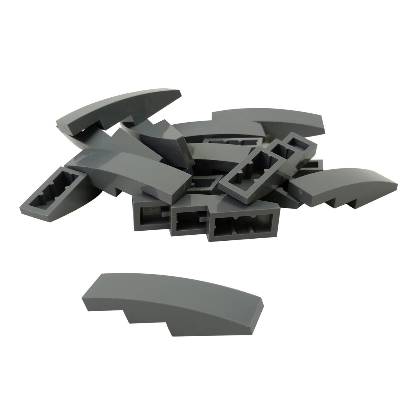 LEGO® ívelt lejtő 4 x 1 darab, sima, lekerekített felület járműformákhoz és részletes alakításokhoz, sötét kékes szürke szín
