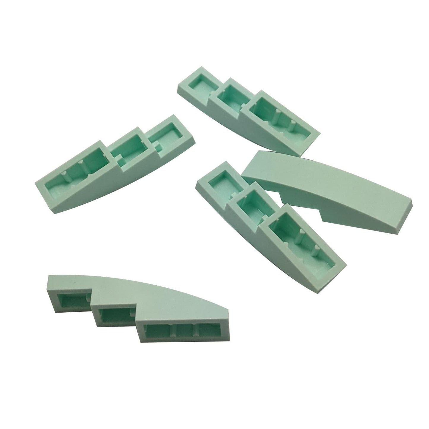 LEGO® ívelt lejtő 4 x 1 darab, sima, lekerekített felület járműformákhoz és részletes alakításokhoz, világos Akvamarin szín
