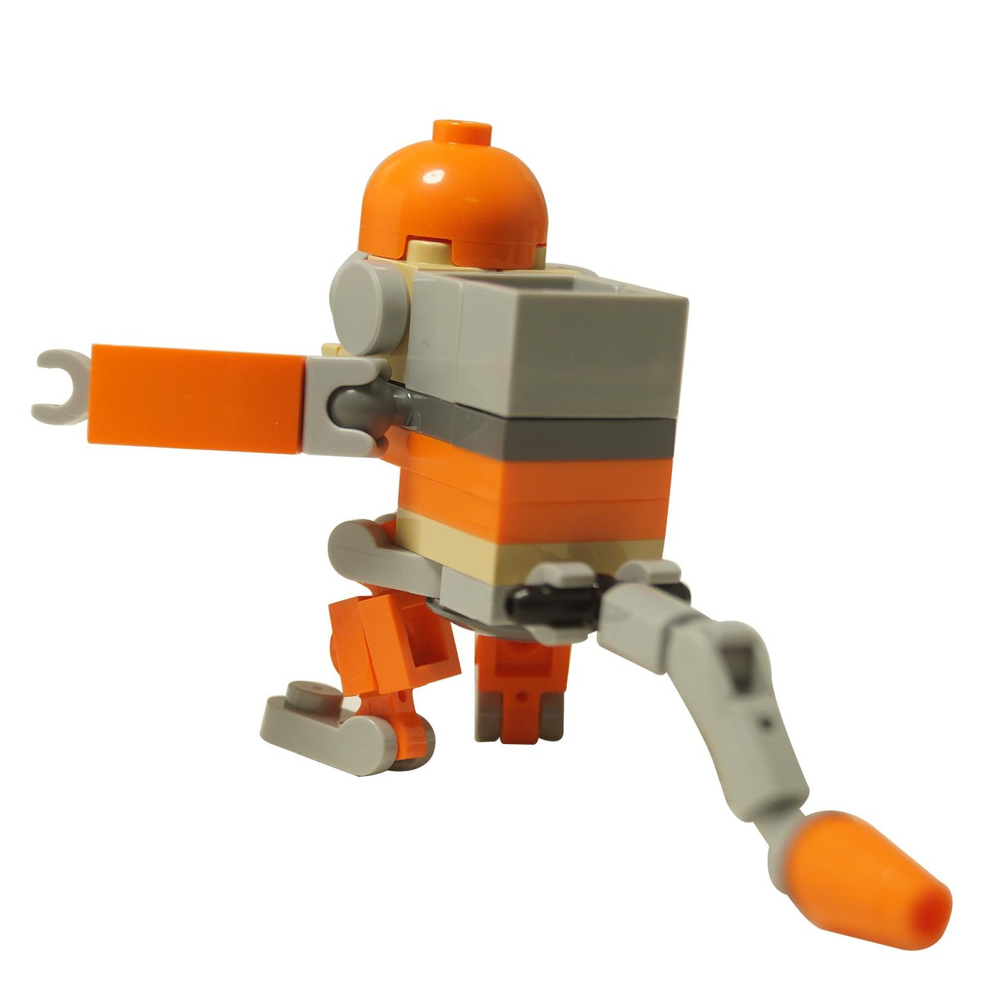 LEGO® Sonic the Hedgehog Kiki figure son014 with articulated limbs, orange helmet, and mechanical jet tail.