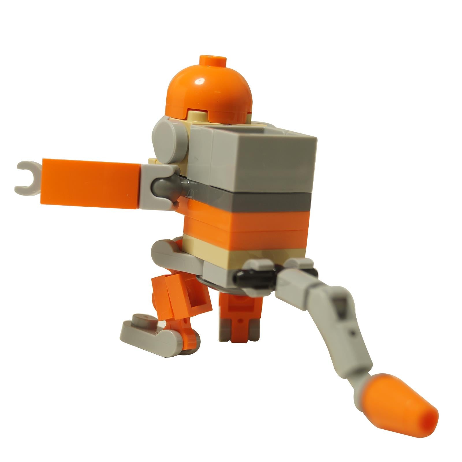 LEGO® Sonic the Hedgehog Kiki figure son014 with articulated limbs, orange helmet, and mechanical jet tail.
