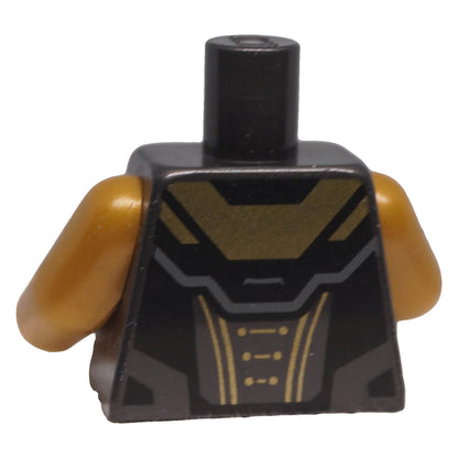 LEGO® space armor torso 973pb5551c01 with Classic Space logo and technical panel detailing, back view