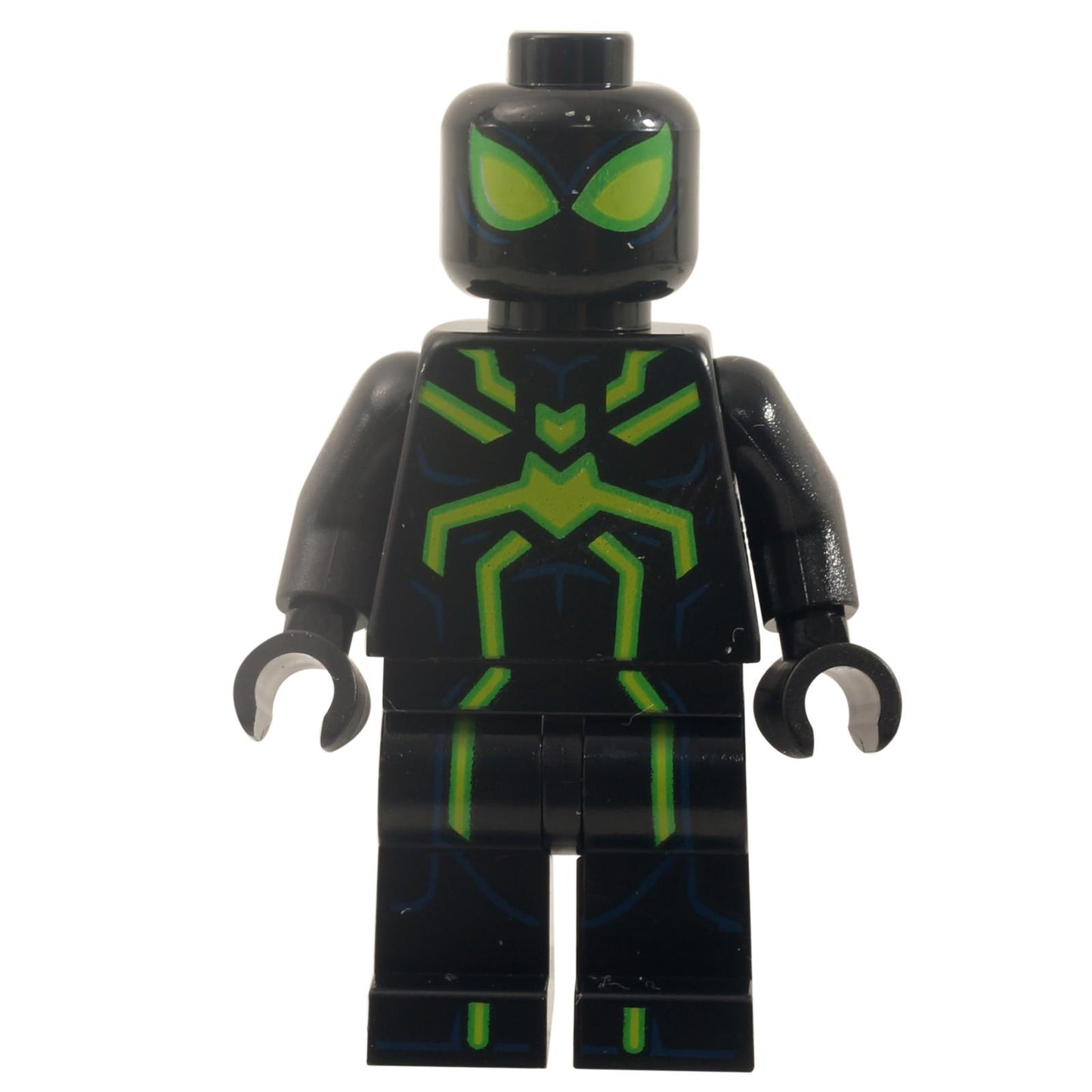 LEGO® Spider-Man Big Time Stealth Suit Minifigure (sh691) – Black and trans-green design from the “Big Time” comic storyline.