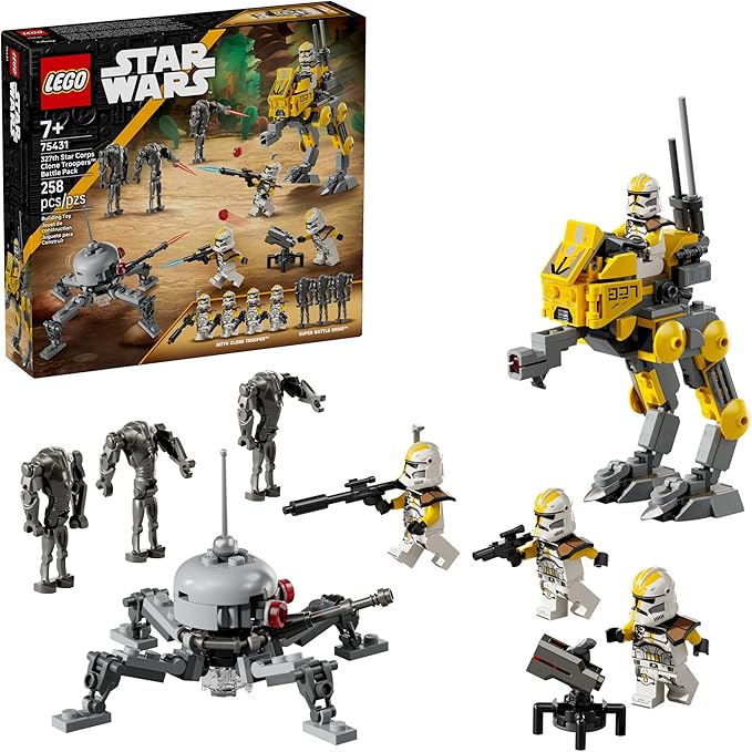LEGO Star Wars 327th Star Corps Battle Pack 75431 with AT-RT and battle droids