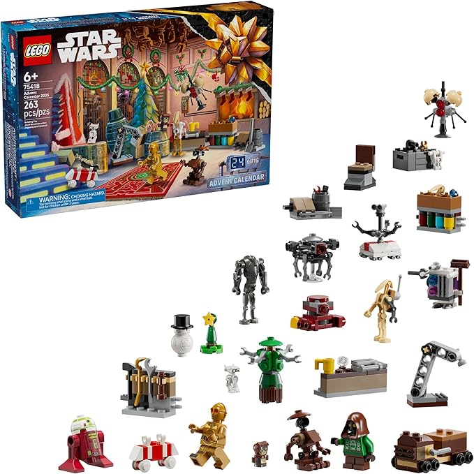 LEGO Star Wars Advent Calendar 75418 with droids and mini builds