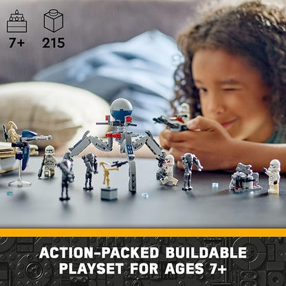 LEGO Star Wars Battle Pack 75372 clone troopers droids set, play