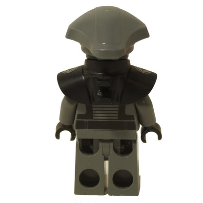LEGO® Star Wars Fifth Brother minifigure (sw0747) in dark bluish gray uniform with black shoulder armor, back view.