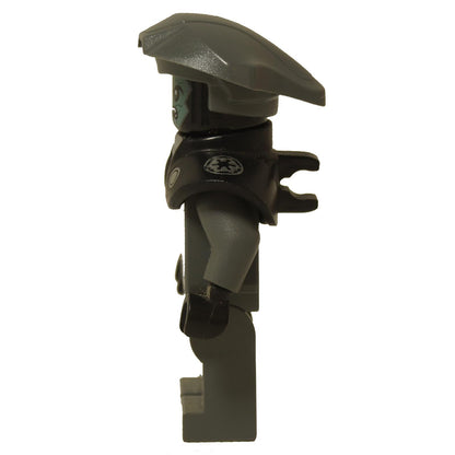 LEGO® Star Wars Fifth Brother minifigure (sw0747) showing side profile with printed Imperial emblem and armor details.
