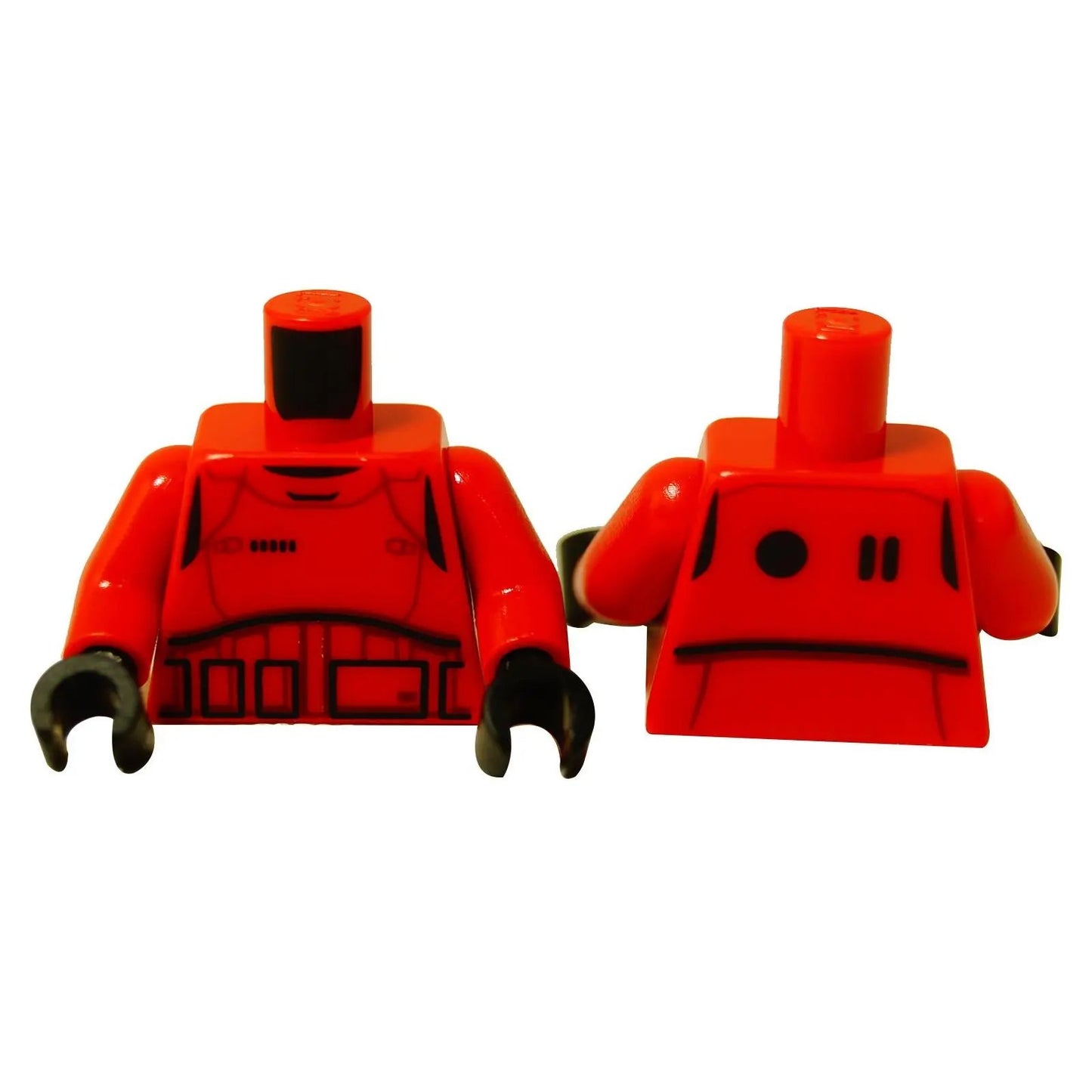 LEGO® Star Wars Imperial Praetorian Guard minifigure torso, red armored chest print with belt and back panel details
