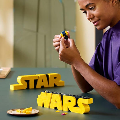 LEGO Star Wars logo 75407 brick built display model brick-built