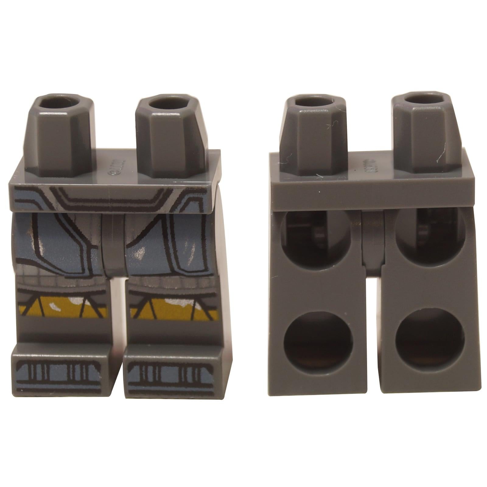 LEGO® Star Wars Mandalorian boky a nohy (970c00pb1299) v tmavě modrošedé barvě s potištěnými sand blue beskar brněními.