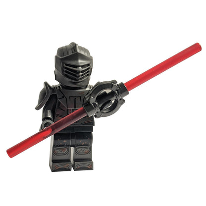LEGO Marrok Inquisitor sw1301 with red double-bladed lightsaber.
