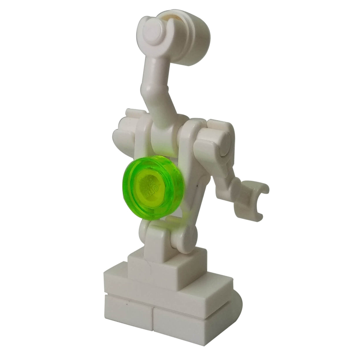 LEGO Star Wars PK-4 Droid sw0591 rear view showing translucent bright green circular element and articulated mechanical body