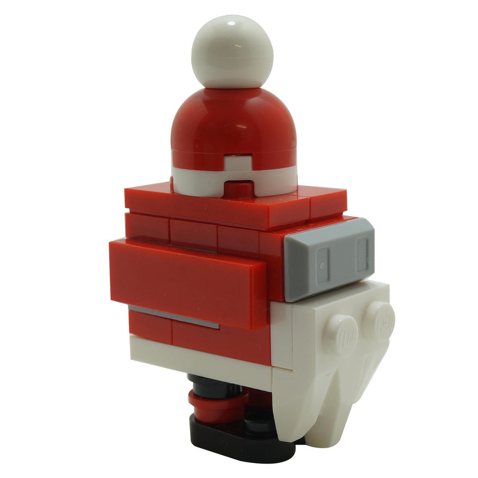 LEGO Santa Gonk Droid sw1240 with a red hat and white beard.