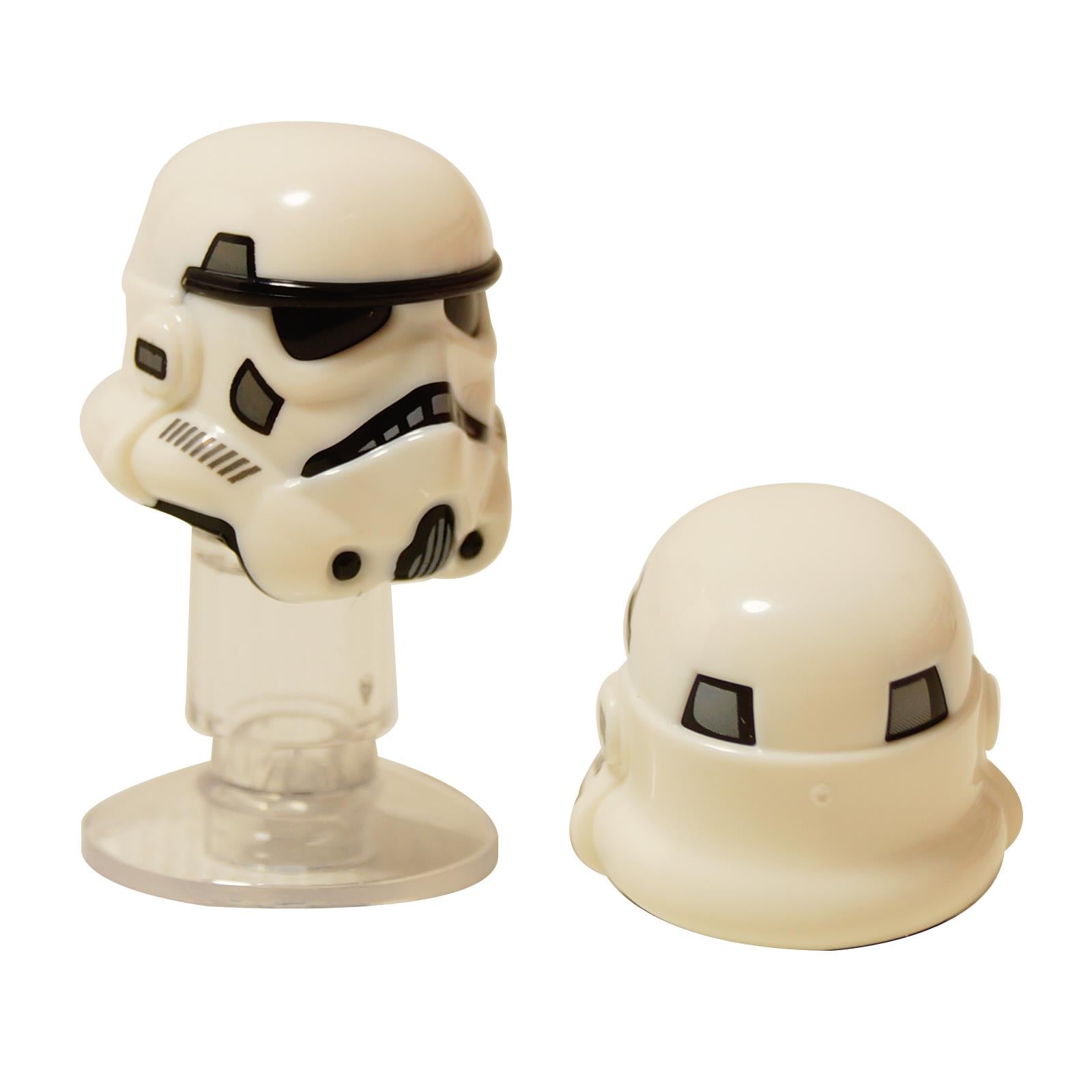 LEGO® Casco de Stormtrooper de doble moldeado de Star Wars (42861pb02b), mostrando impresión detallada en los lados y la parte trasera.
