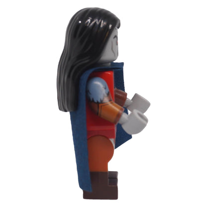 LEGO Strahd von Zarovich minifigure side view showing long black hair and dark blue cape