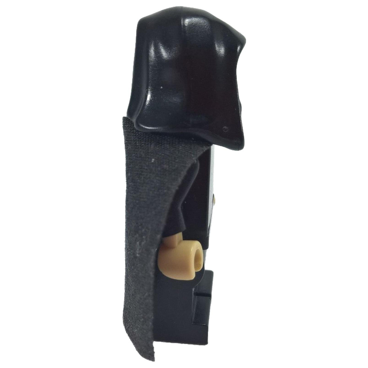 LEGO Barriss Offee minifigure sw0269 black hood cape, side view.