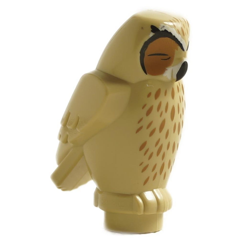 LEGO tan owl figure with angular face print and feather chest 92084pb05
