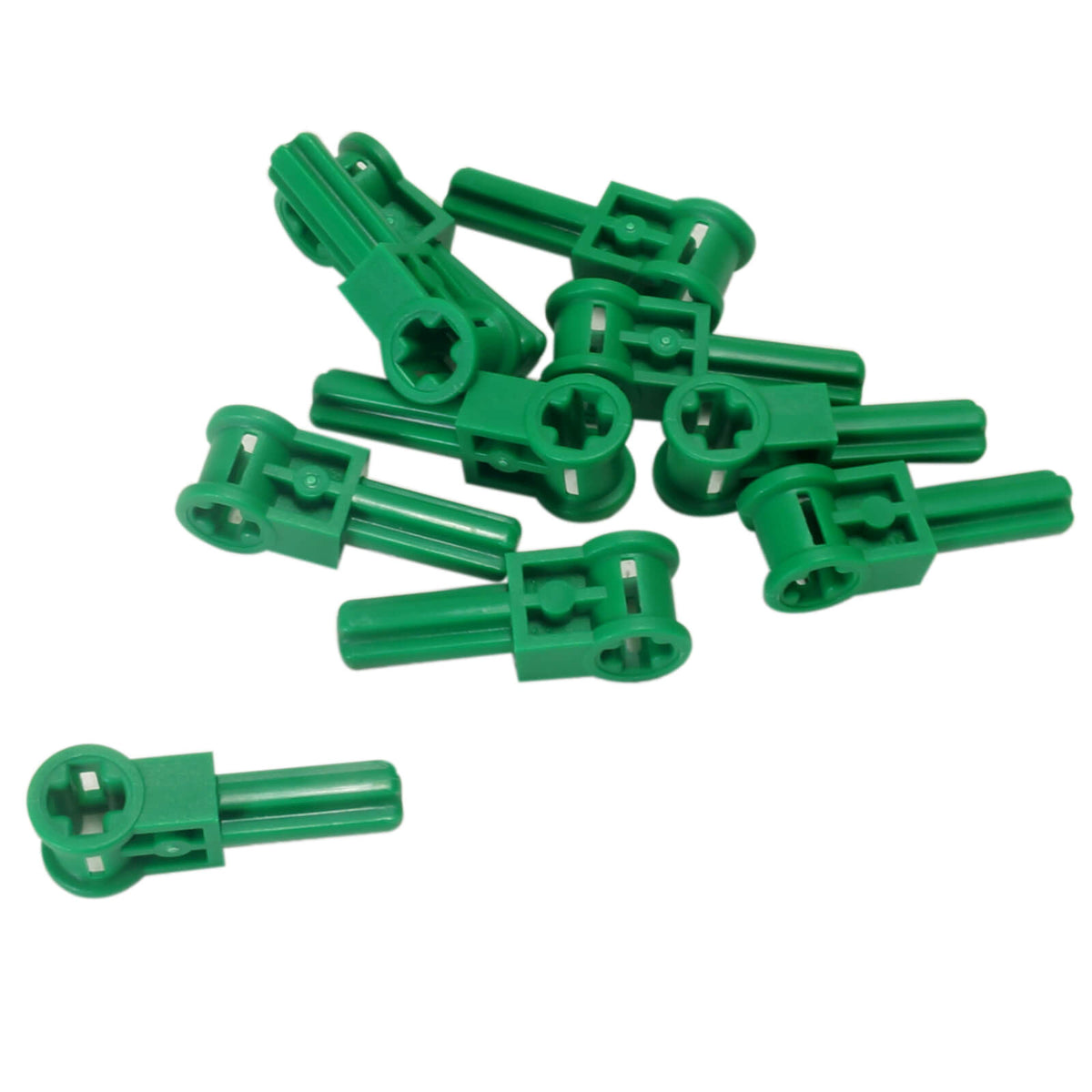 Green LEGO Technic Axle 2L with Reverser Handle Axle Connector 6553