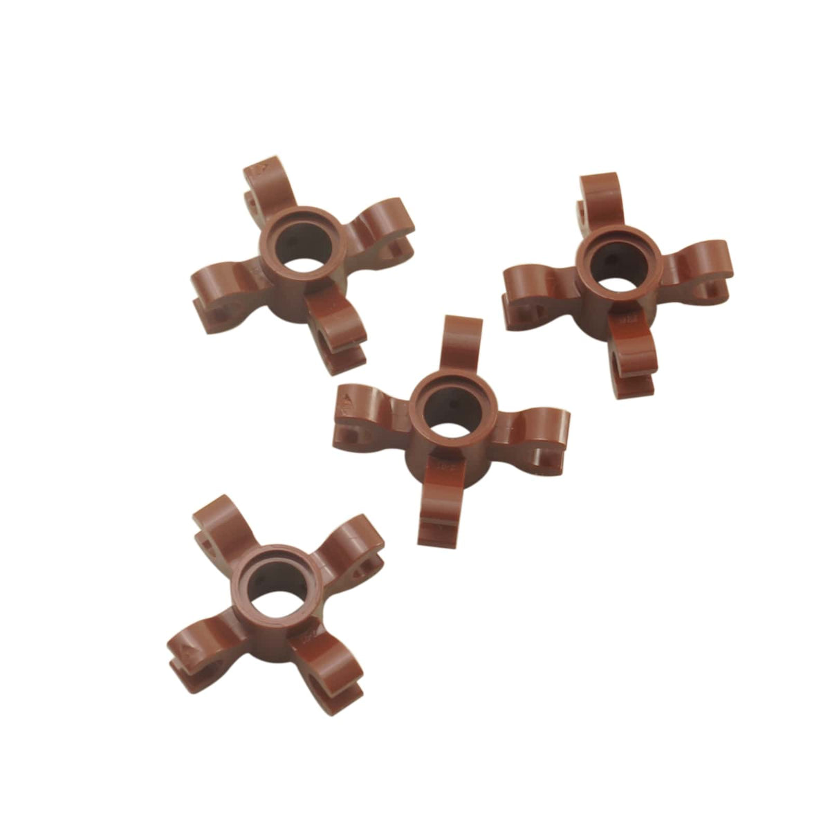 Reddish Brown LEGO Technic 90202 pin connector round with four clips and central pin hole