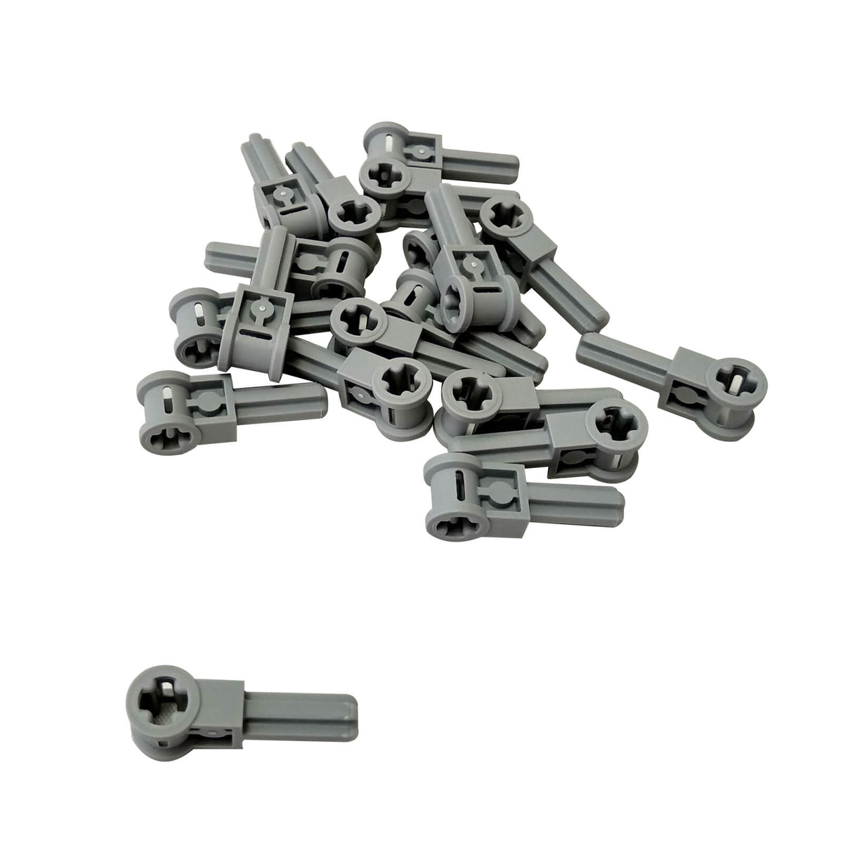 Light Bluish Gray LEGO Technic Axle 2L with Reverser Handle Axle Connector 6553