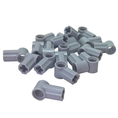 LEGO® Technic Axle and Pin Connector Angled #1 in light bluish gray, used for angled Technic connections and structural builds
