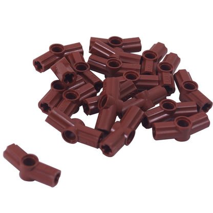 LEGO® Connettore angolare #3 per assi e perni Technic con piega di 157,5 gradi, utilizzato per connessioni offset e strutturali, colore marrone rossiccio

