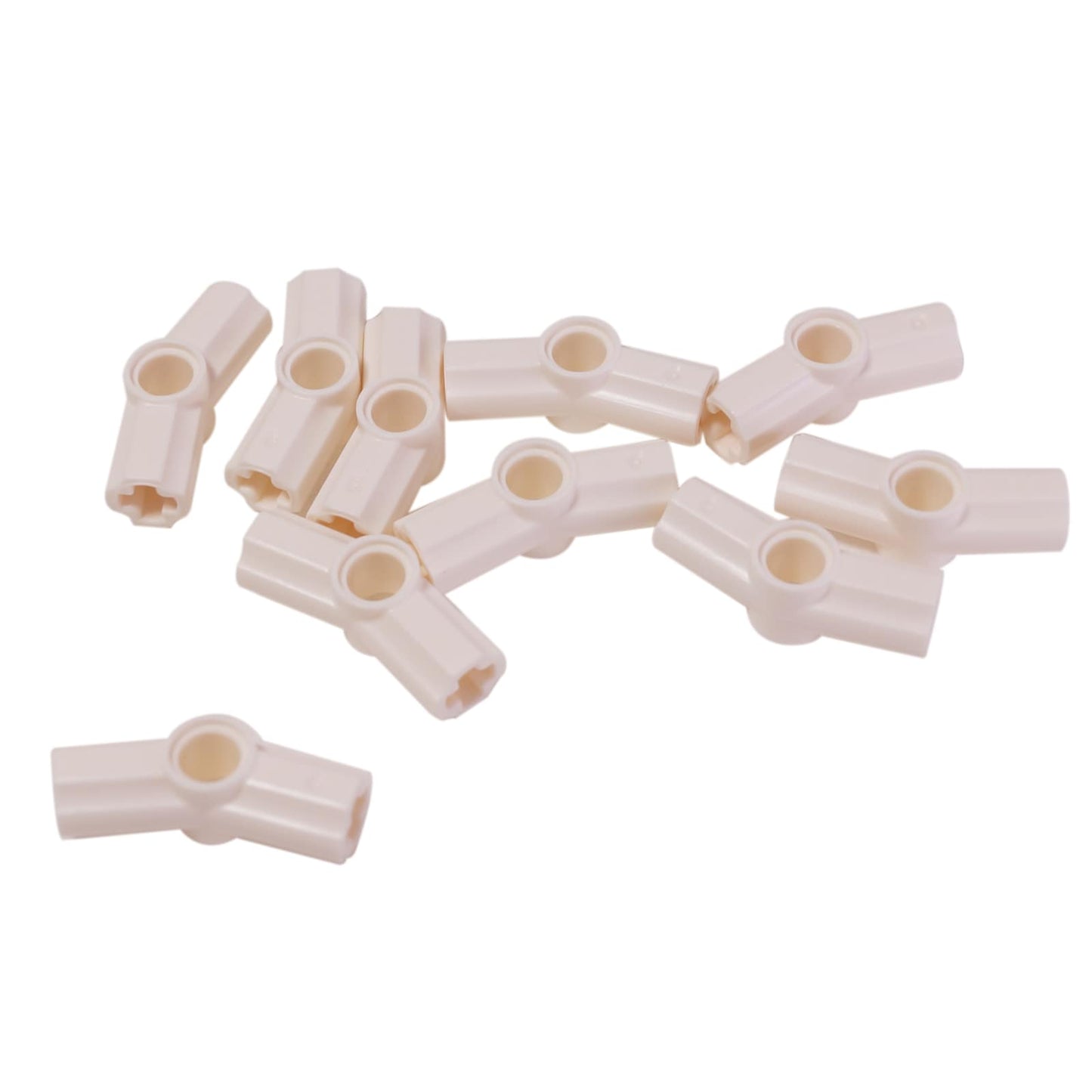 LEGO® Connettore angolare #3 per assi e perni Technic con piega di 157,5 gradi, utilizzato per connessioni offset e strutturali, colore bianco
