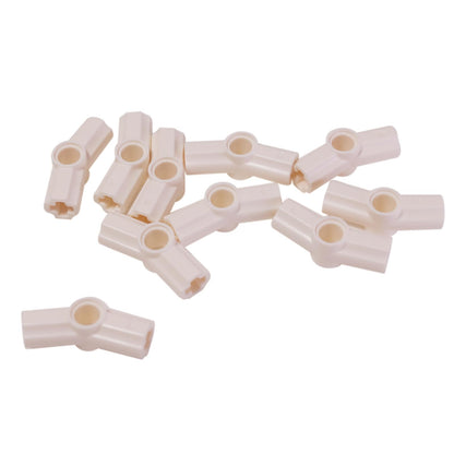 LEGO® Connettore angolare #3 per assi e perni Technic con piega di 157,5 gradi, utilizzato per connessioni offset e strutturali, colore bianco
