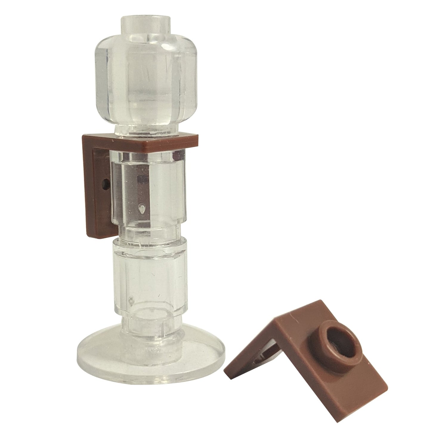 LEGO® Technic axle and pin connector angled #3 with 157.5 degree bend, used for offset and structural Technic connections, dark brown color
