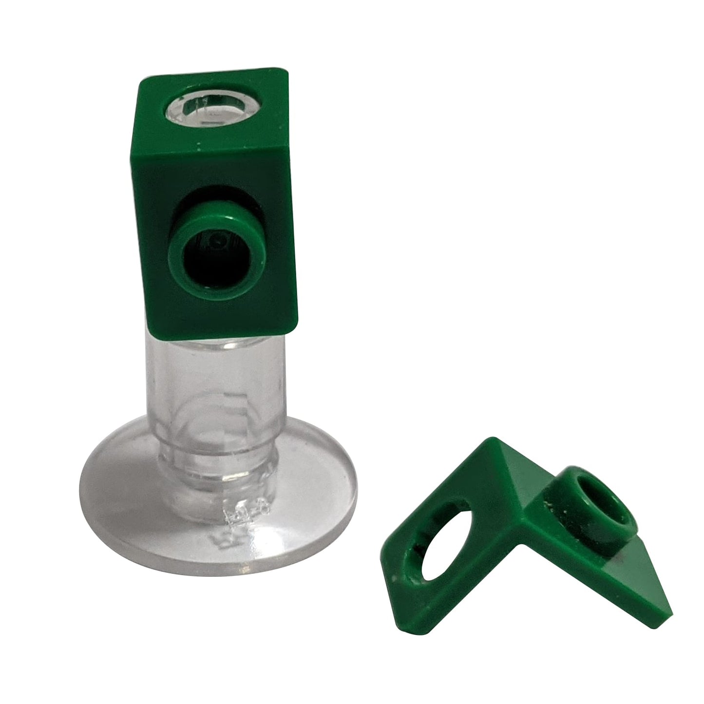 LEGO® Technic axle and pin connector angled #3 with 157.5 degree bend, used for offset and structural Technic connections, green color
