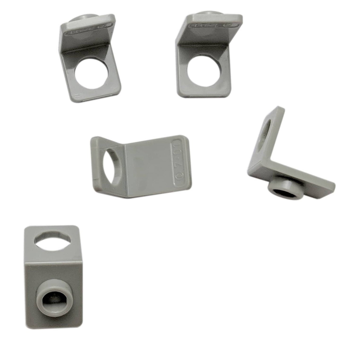 LEGO® Technic axle and pin connector angled #3 with 157.5 degree bend, used for offset and structural Technic connections, light bluish gray color
