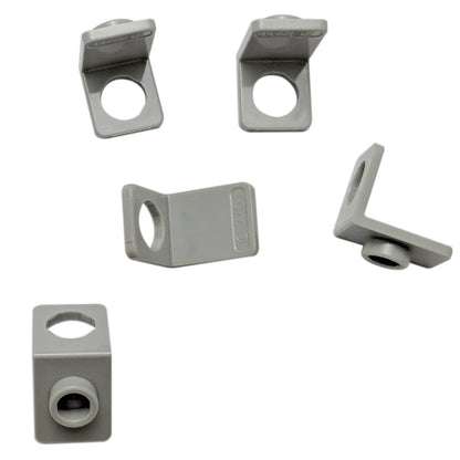 LEGO® Technic axle and pin connector angled #3 with 157.5 degree bend, used for offset and structural Technic connections, light bluish gray color

