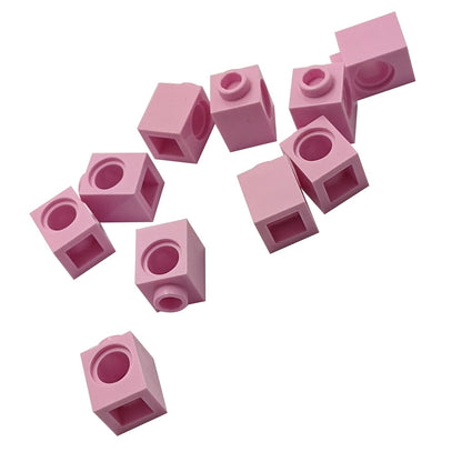 LEGO® Technic brick 1 x 1 with round hole for axle or pin connections, bright pink color
