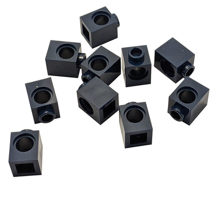LEGO® Technic brick 1 x 1 with round hole for axle or pin connections, dark blue color
