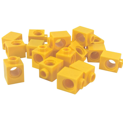 LEGO® Technic brick 1 x 1 with round hole for axle or pin connections, yellow color
