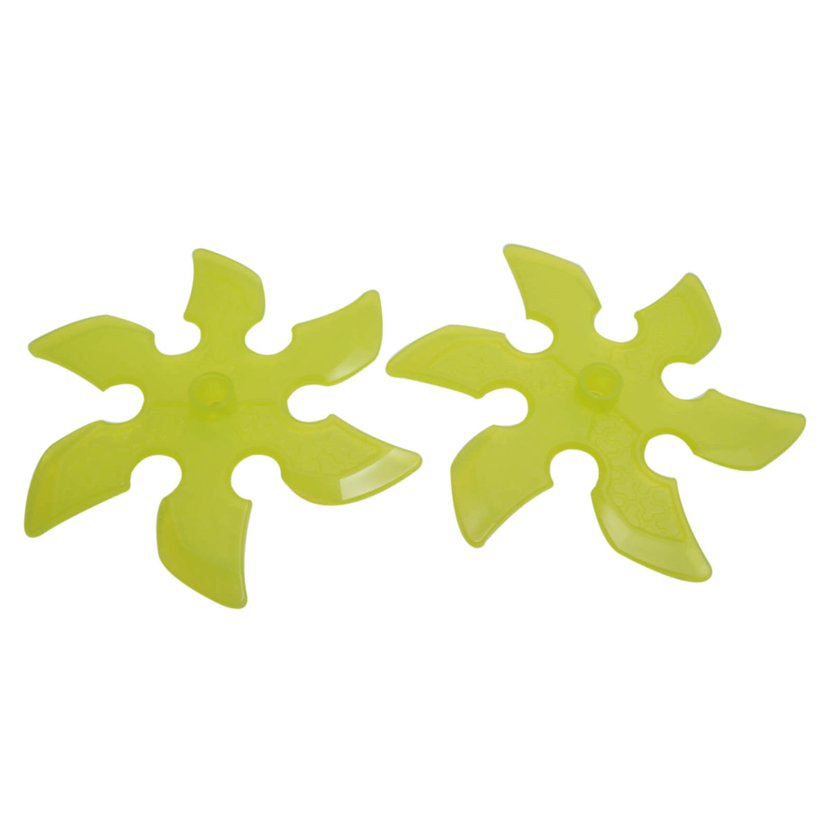 LEGO Technic Circular Saw Blade 41125 in Trans-Neon Green with six-tooth shuriken design and central pin hole