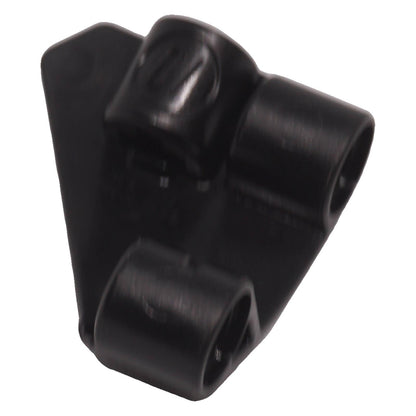 Black LEGO Technic Curved Panel #10 3 x 3 Tapered Right 2403 underside showing connection points