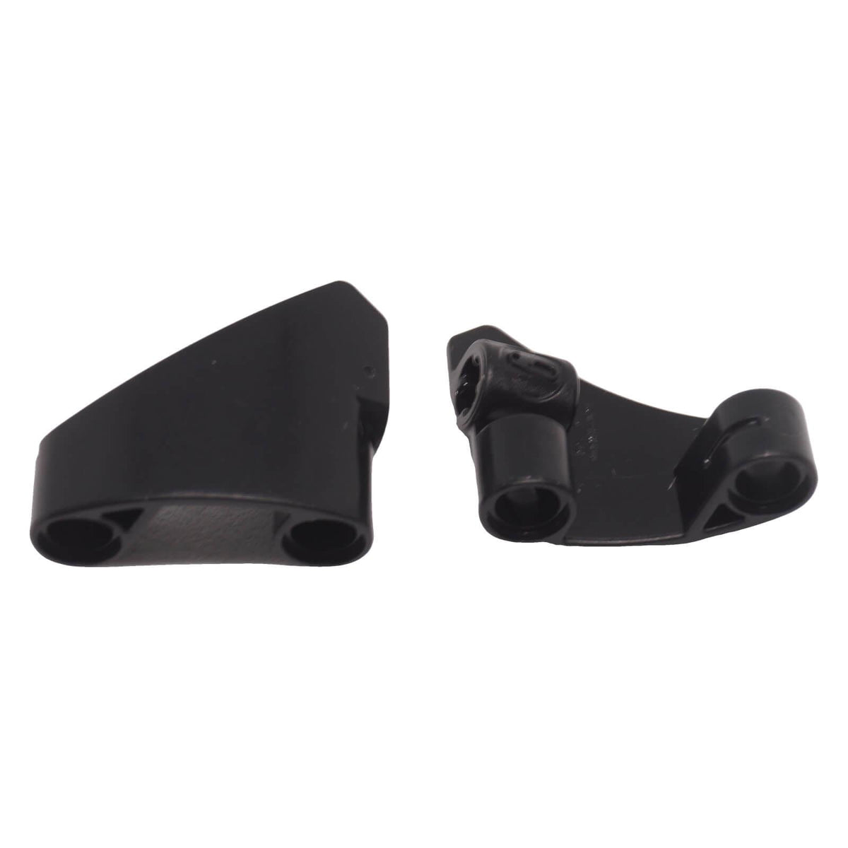 Black LEGO Technic Curved Panel #9 3 x 3 Tapered Left 2395 shown from multiple angles