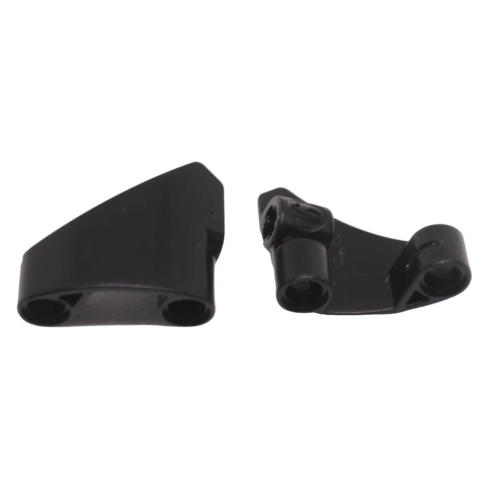Black LEGO Technic Curved Panel #9 3 x 3 Tapered Left 2395 shown from multiple angles