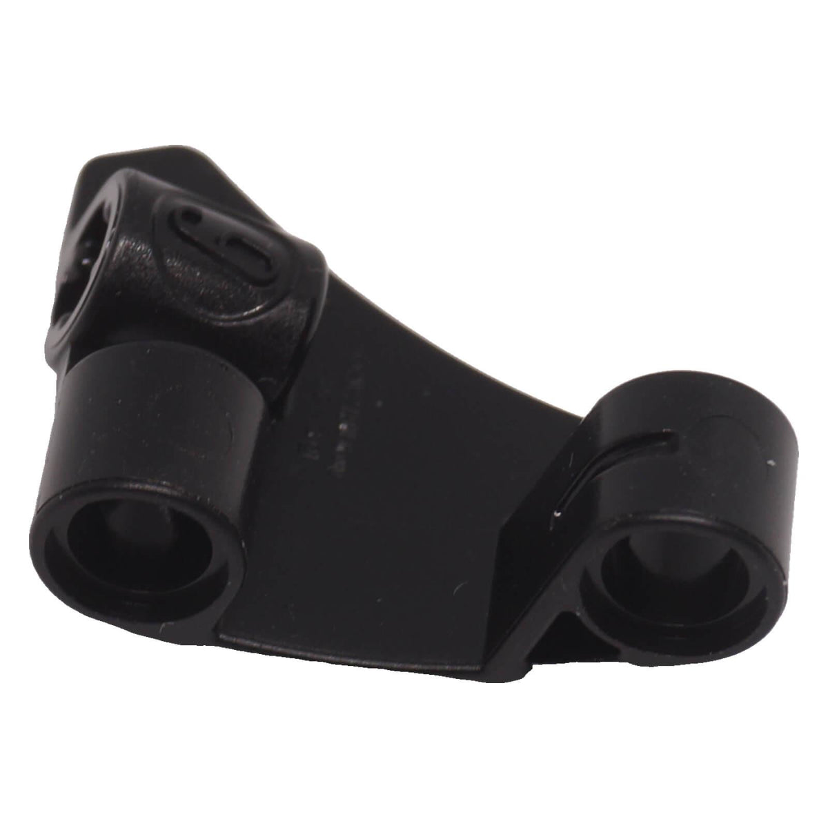 Black LEGO Technic Curved Panel #9 3 x 3 Tapered Left 2395 underside showing Technic connection points